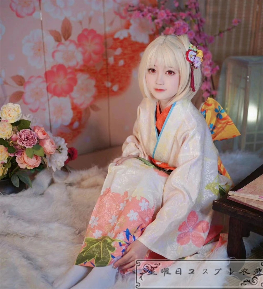 リコリスリコイル Lycoris Recoil 錦木千束 晴れ着 和服 着物 コスプレ衣装 コスチューム ハロウィン 変装 仮装