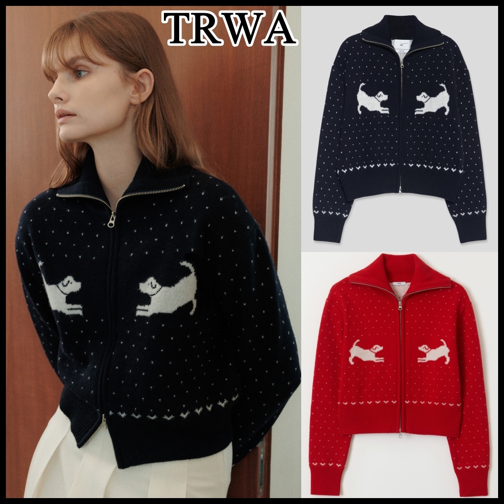 【TRWA】 BORI WOOL NORDIC ZIP-UP KNIT CARDIGAN ボリウールノルディックジップアップニットカーディガン ZIP UP KNIT CARDIGAN 20,736円