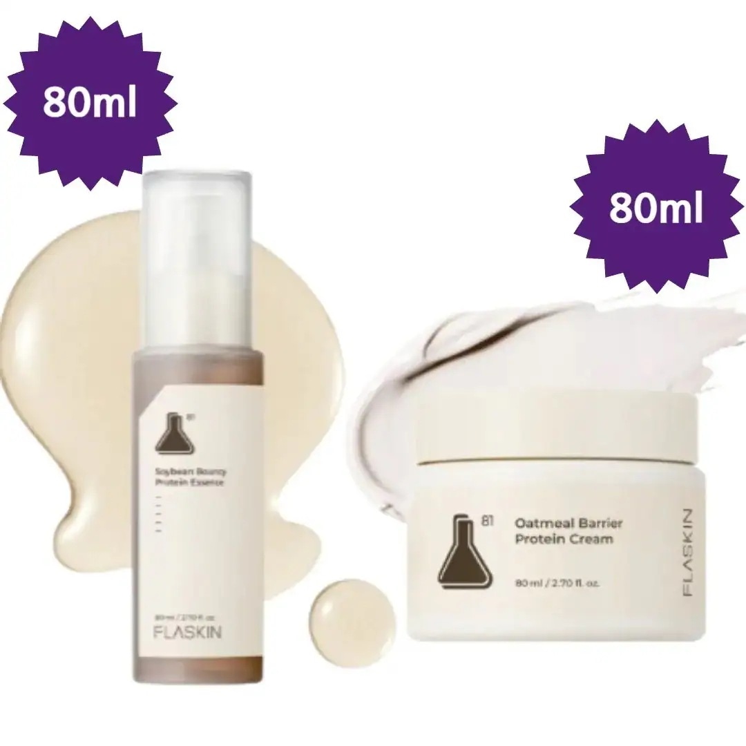 【正規品】発発酵豆 バウンス タンパク質 エッセンス 80ml+オートミールリペアタンパク質クリーム 80ml/低刺激/保湿/水分/韓国コスメ/低刺激/保湿/水分/韓国コスメ