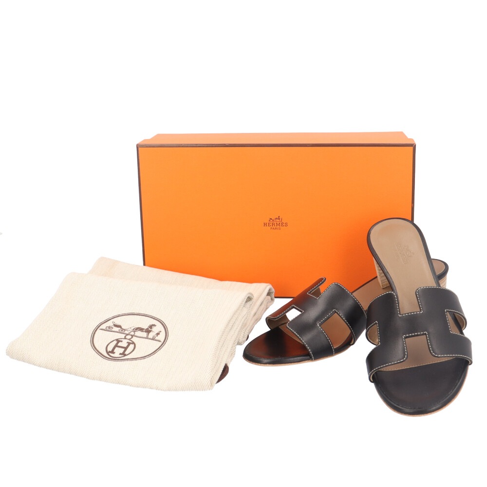 エルメス オアジス サンダル カーフ 071002Z HERMES 中古 美品