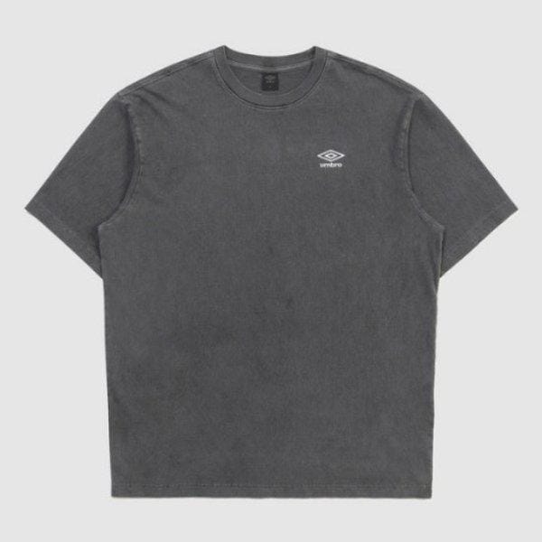 半袖Tシャツ VQA UQ323CRS73-DCH ピグメントダイイング ビッグロゴ Tシャツ DARK CHARCOAL