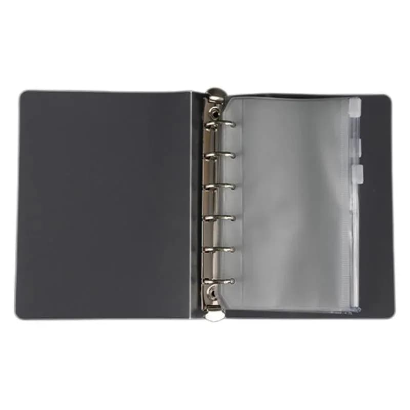 【10点セット】A5ワイド スクエア　半透明 バインダー ジッパー型 カバー ダイアリー 6穴バインダー　トレカファイル　収納ー