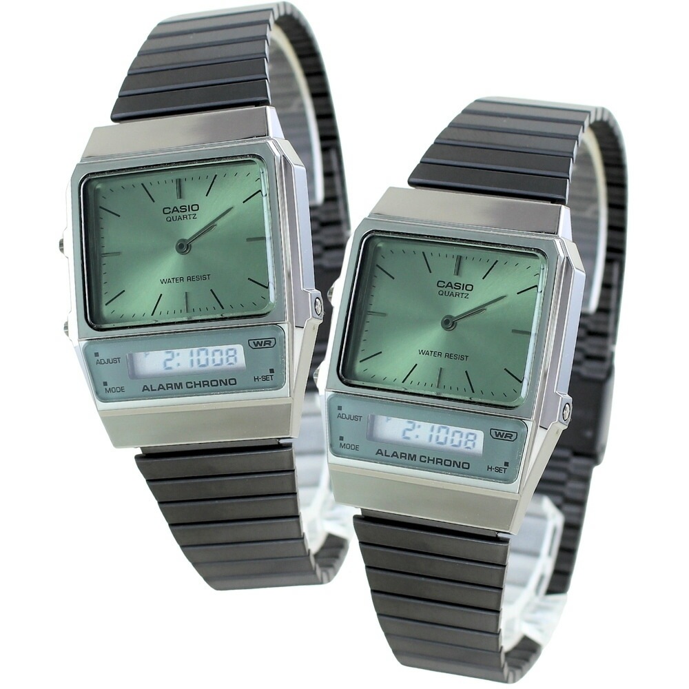 日本未発売 ペアウォッチ カシオ プレミアム 海外モデル 腕時計 手表 アナログ デジタル ブラック 腕時計ケース 付き カップル 両親 プレゼント お揃い ペア 親子 友達 兄弟 姉妹 夫婦 結婚記
