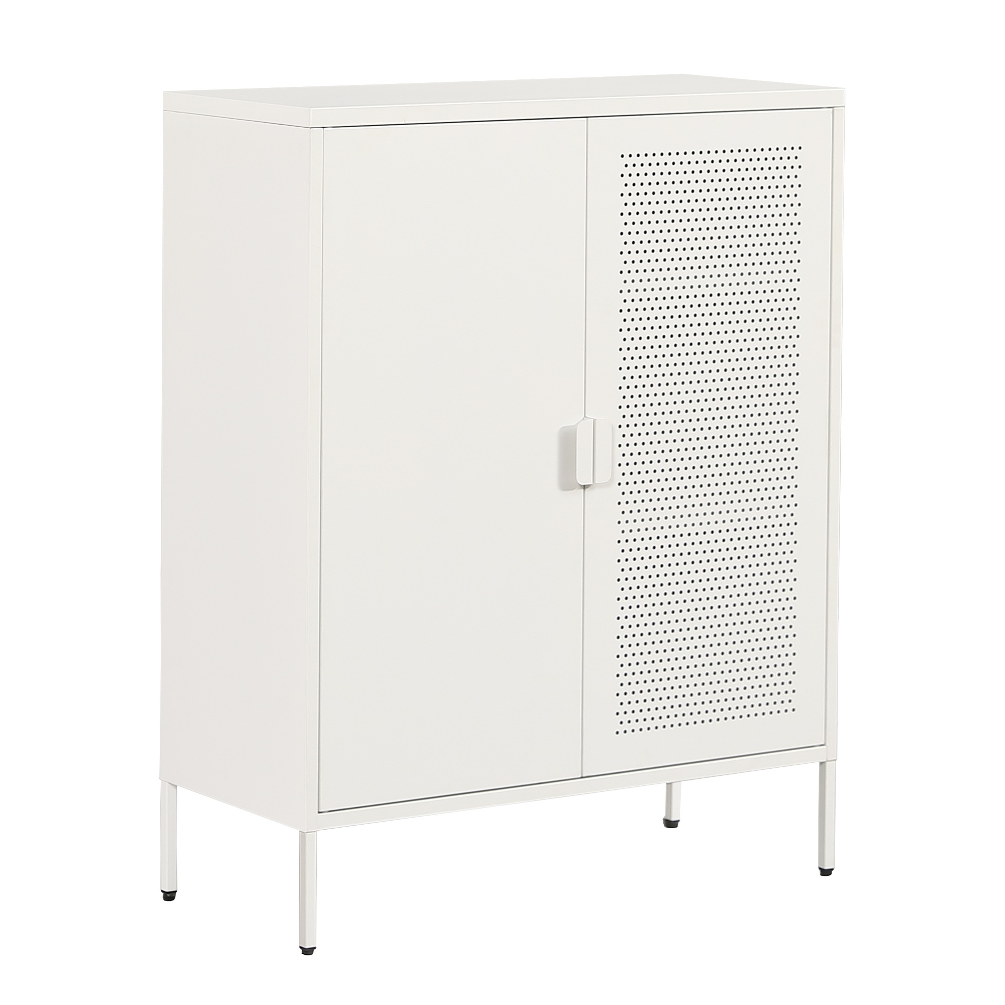 【国内へ発送&送·料·無·料】941キャビネット スチール サイドボード ドア付き 両開き 可動棚付き メタル コンパクト 高め 金属製 おしゃれ リビング モダン 棚 スチールチェスト 書類 韓国イ