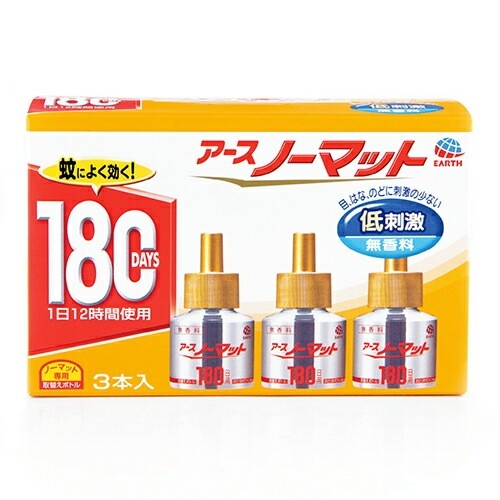 （まとめ買い）ノーマット専用 取替えボトル 蚊取り180日無香料 3本入 033918 防除用医薬部外品 [x3]