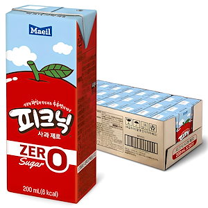 Korean Zero Calorie Diet Zero Apple Drink, 200ml, 24pcs