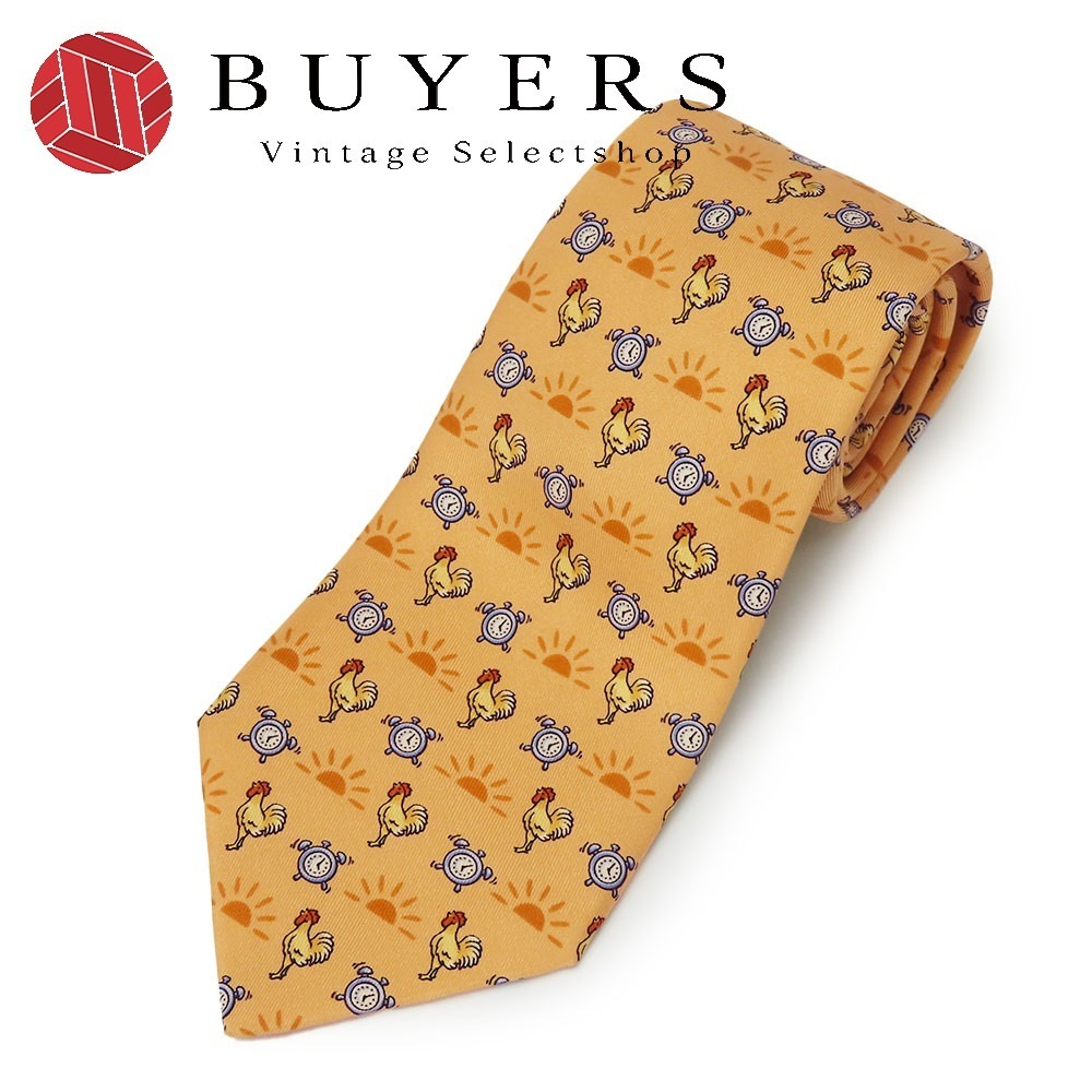 中古 ネクタイ ニワトリ シルク オレンジ ユニーク スーツ アパレル メンズ 男性 11,880円