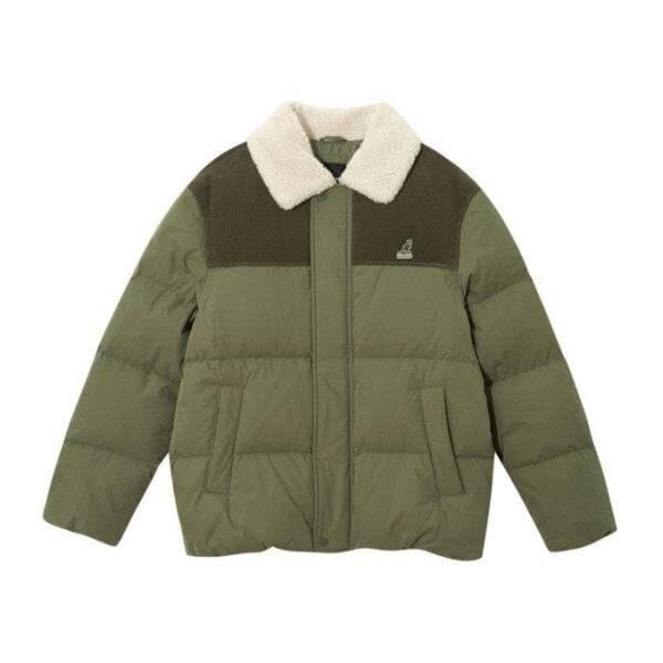 M パディング CQK KRFC-JP81760KH シアリングカラー ダウンジャケット 8176 カーキ