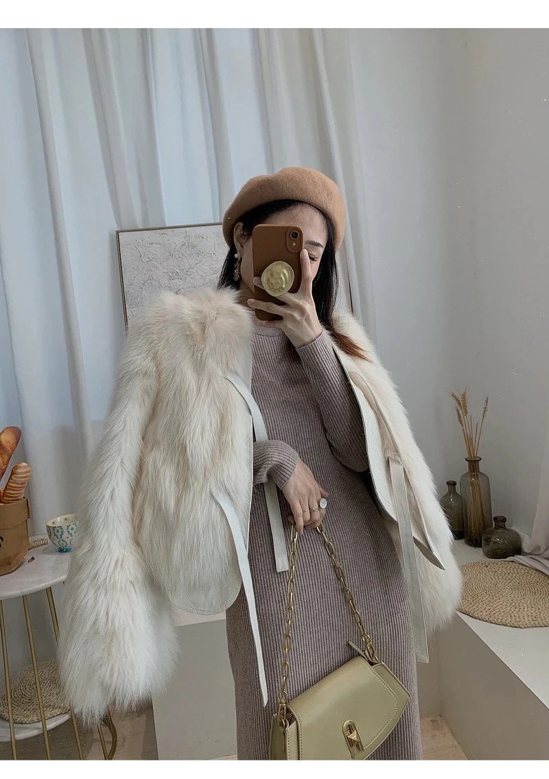 韓国レディース気質ファーコートふわふわ 厚手毛皮 ins セレブ ゆったりコート エレガントアウター 大きいサイズ 秋冬
