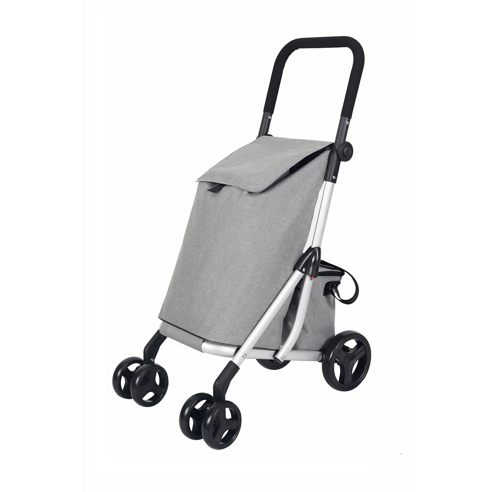 Care-parents ショッピングカート 4輪 ハンドル180度調整 折り畳み 軽量 大容量 キャリーカート 耐荷重15KG 保温保冷 40L 1680D ナイロン 買い物かご付 10L 保冷袋付インテリア雑貨