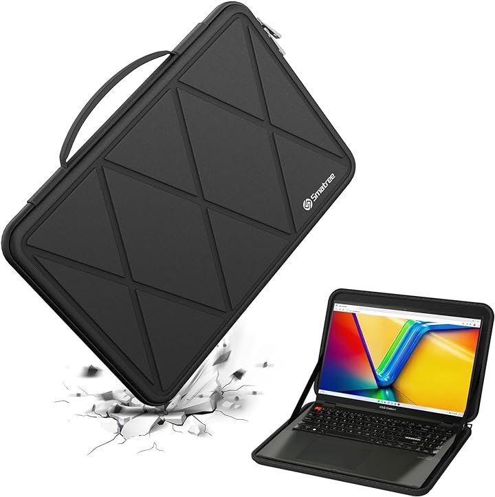 ハード EVA 保護スリーブケース 16インチ ASUS Vivobook Pro 16X N7601 /ASUS 防水( Black, For ASUS 16インチ（M89-1）)