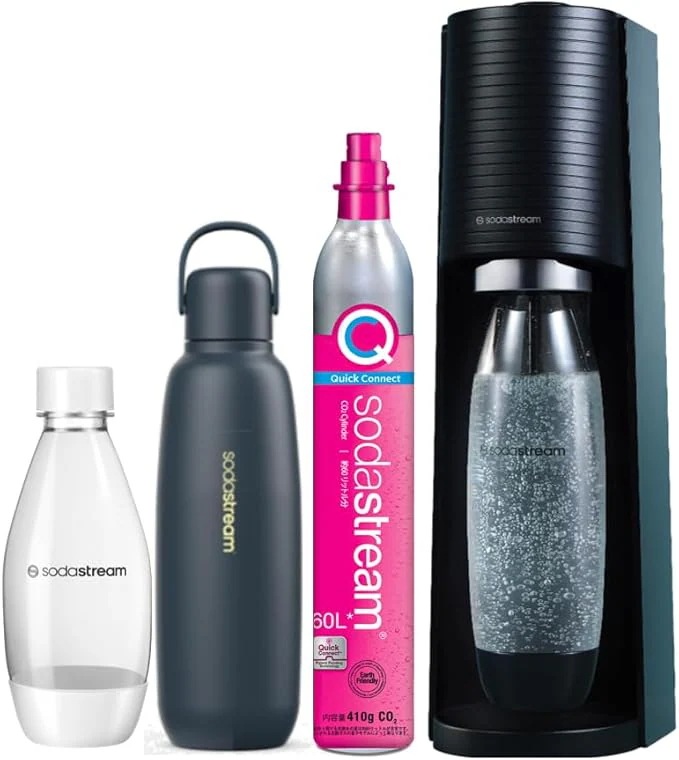 [公式] ソーダストリーム TERRA(テラ) スターターキット ブラック 保冷ボトル付き
