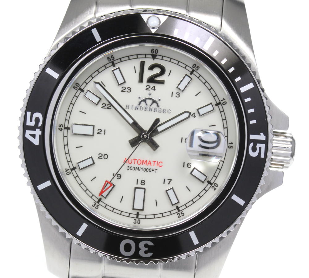 箱付き 極美品【HINDENBERG】ヒンデンブルグ デイト 自動巻き メンズ【中古】
