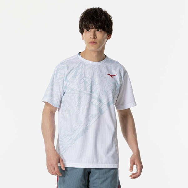 MIZUNO ミズノ 汗処理 通気 ドライエアロフローゲームシャツ ラケットスポーツ ユニセックス ゲームウエア メンズ 62JAB50101 5,618円