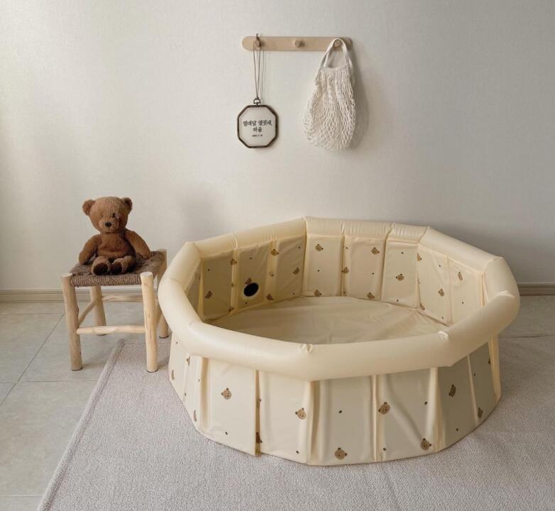 限定販売 子供プール 空気入れ不要 100cm　プール ベビー用 ペット 犬 バスタブ ビニールプール ベランダ 折り畳み プール 日光浴 ペット用バスグッズ ベビー キッズ 子供用 プール 持ち運び