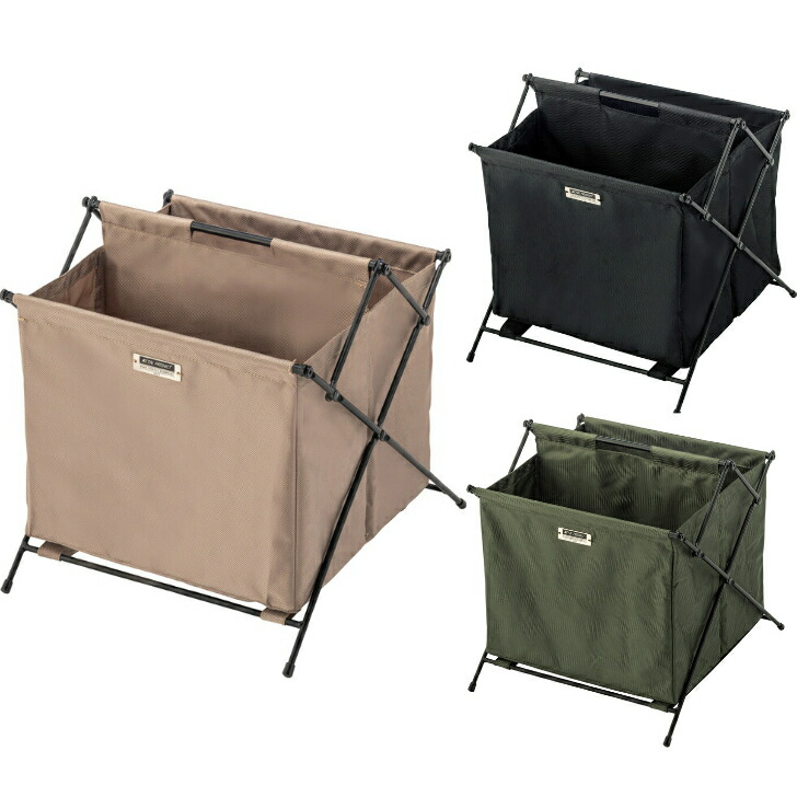 フォールディングバスケットS 収納 食材保存 キッチン 折りたたみ 蓋付き 布製 収納ボックス ベージュ　ブラック　グリーン MIP-76