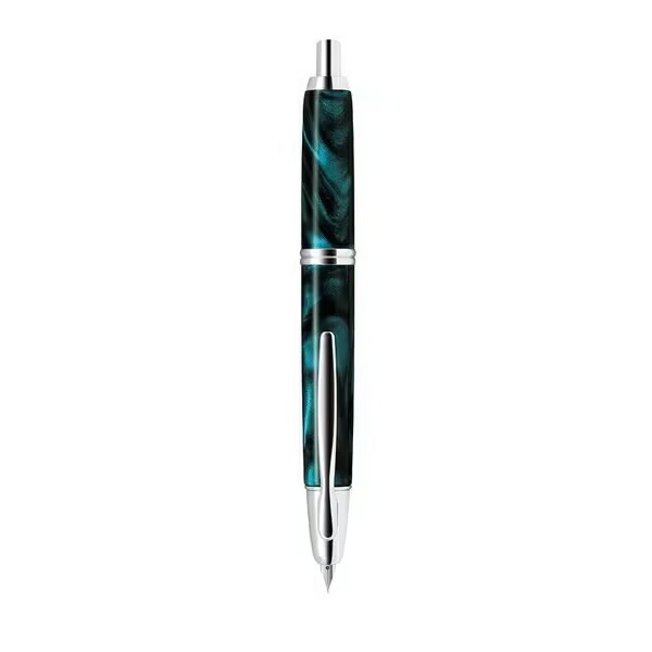 ノック式万年筆 キャップレスSE ペン種M型（中字） マーブルグリーン FCSE3MR-MAG-M