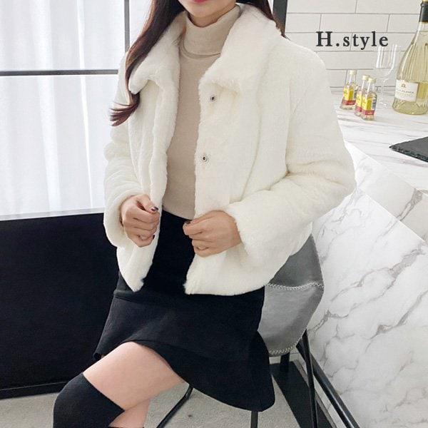 Hスタイル(DK)エコミンクジャケット/冬/ミンク/ファー/ジャケット/JK/ジャンパー
