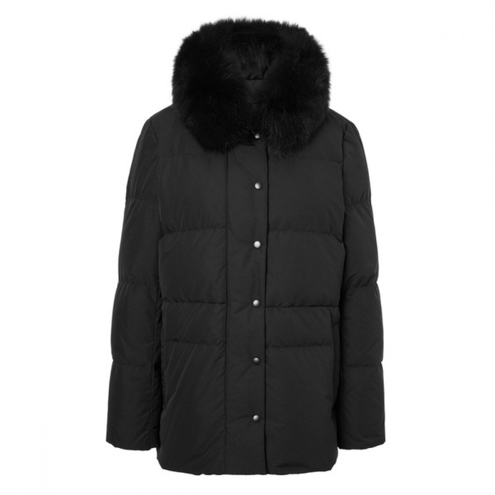 (ヘッジズレディース) 24FW デタッチャブルパーカラハーフヘビーグースダウンジャンパーブラック HSJU4D003BK