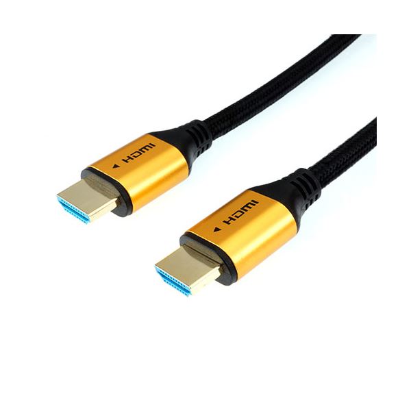 [5個セット]HDMIケーブル 5m メッシュケーブル ゴールド HDM50-524GBX5