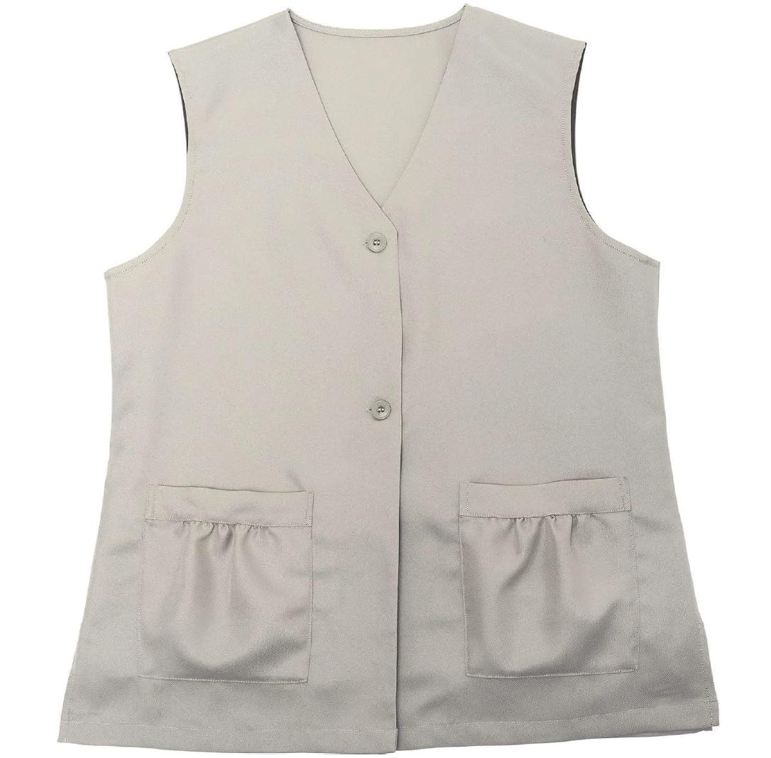 全国送料無料 [コジット] 8ポケット手ぶら着やせベスト グレーベージュL-LL 5,038円
