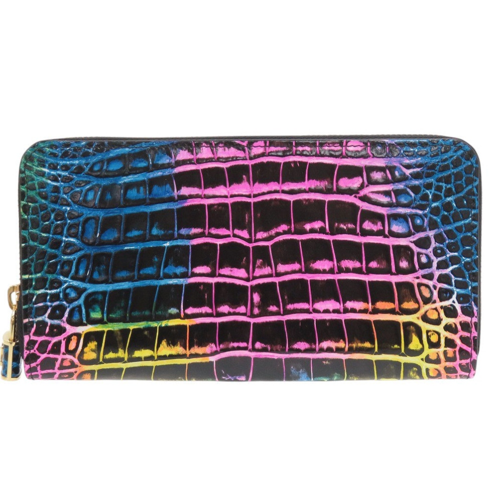未使用品 ジッピーウォレット 長財布 クロコダイル マルチカラー LV 1651【中古】 レディース