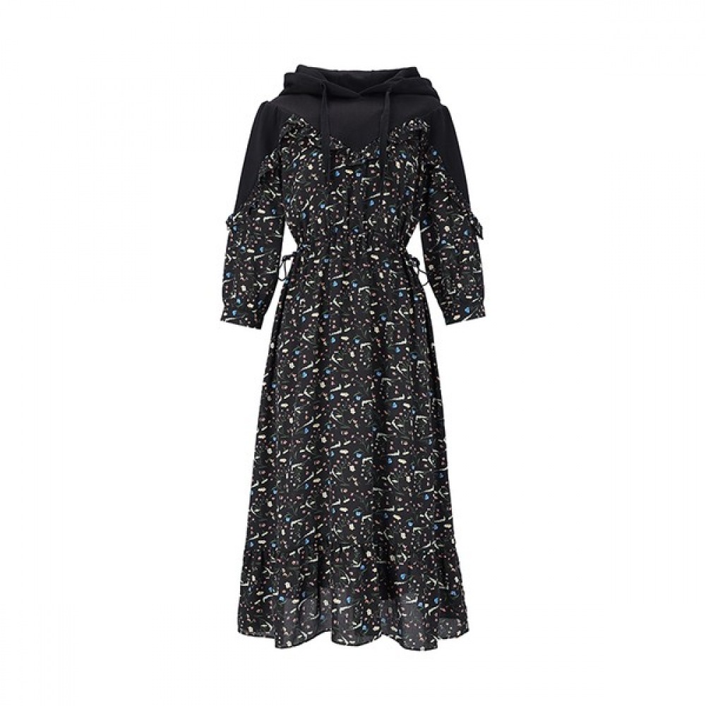 （ニューヨーク訪問）パーカー花柄ワンピース（VY4OP2D）