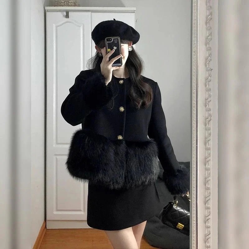 【激安】韓国ファッションセット服 秋冬物 レディース フレンチスーツスカート プ ファッション セットアップ 職業2点セット 上下セット