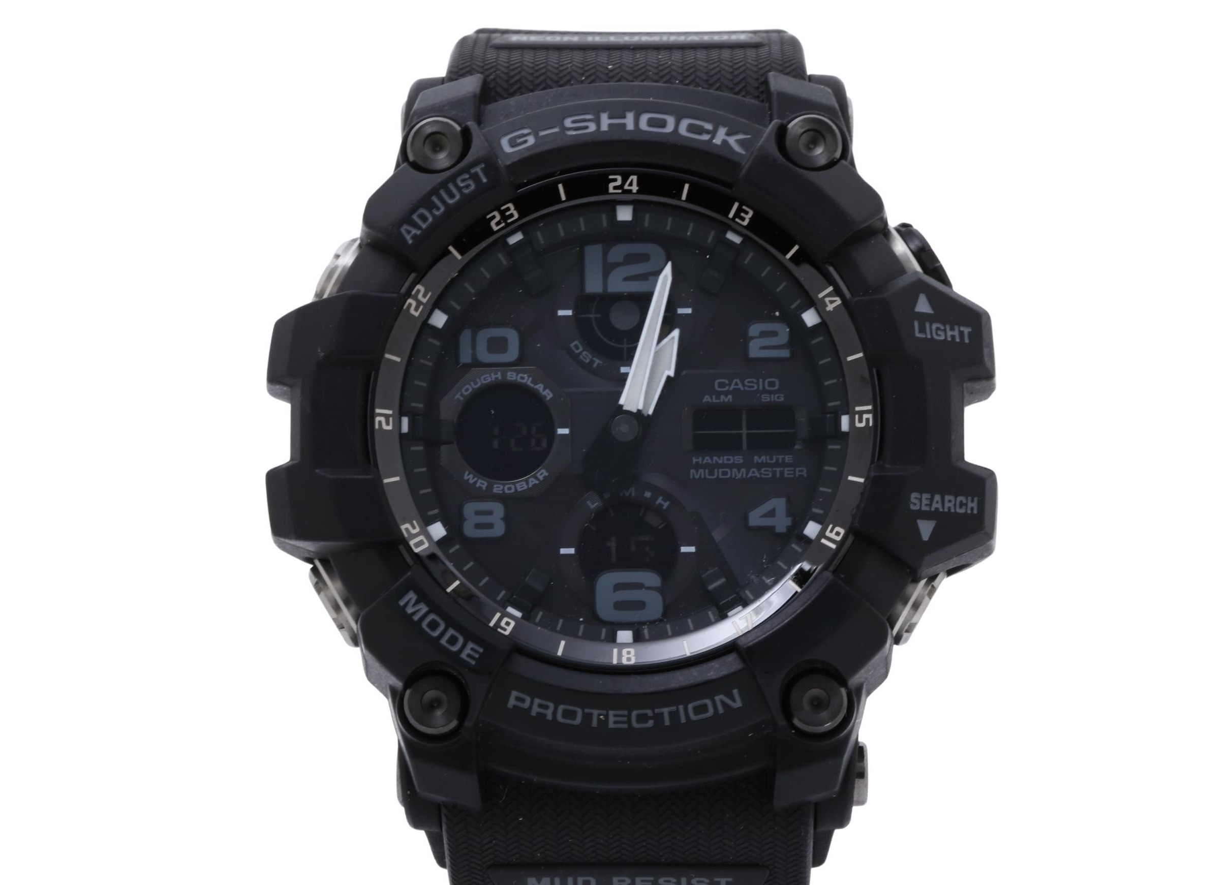 時計 G-SHOCK MASTER OF G - LAND MUDMASTER 樹脂／ステンレススチール GWG-100-1AJF デジアナ ブラック メンズ時計【本物保証】