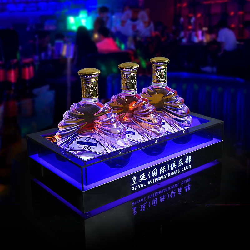 Bar Ktv輝く長方形の煙灰色のアクxoワインシャンパンワインピックアップワイン小道具ワインワインスタンド 9,846円