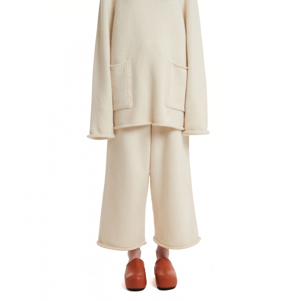 トランクプロジェクトレッグカシミアラウンジパンツ_アイボリー