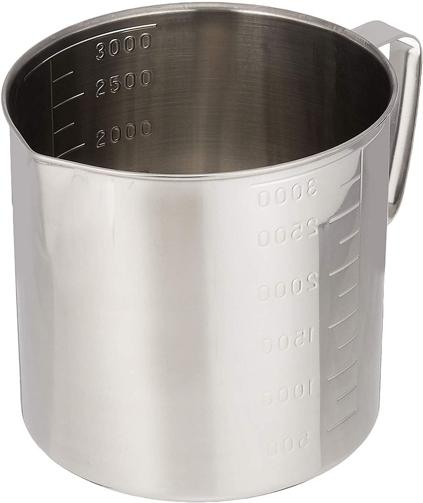 （まとめ買い）赤川器物製作所 AG 18-8口付水マス 計量カップ 3L [x3]計量