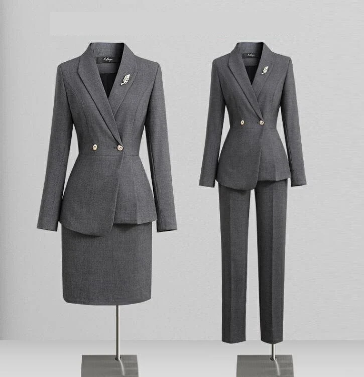 ハイエンド ビジネス 結婚式 ２点セット上着+パンツ/スカート カジュアルスーツ 美容師 レディース ファッション 長袖 上品 パンツセット 洗えるスーツ 着痩せ フォーマル オフィス 通勤 OL 3 7,565円