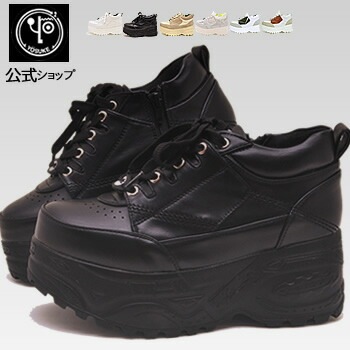 【公式SHOP特典キズ補修液付】 ヨースケ 厚底 スニーカー メンズ ローカット 7cm 厚底フラット