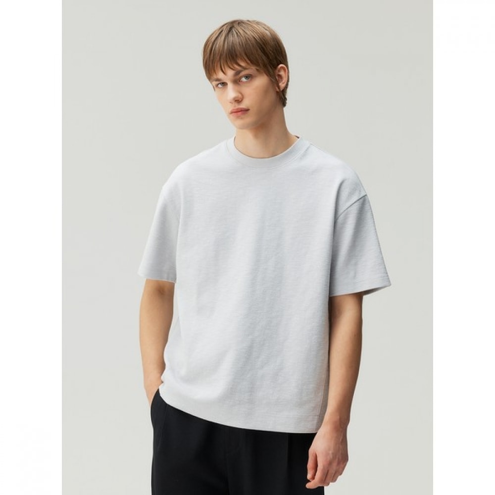 [マインドブリッジ] ジャカードセミオーバーTシャツ