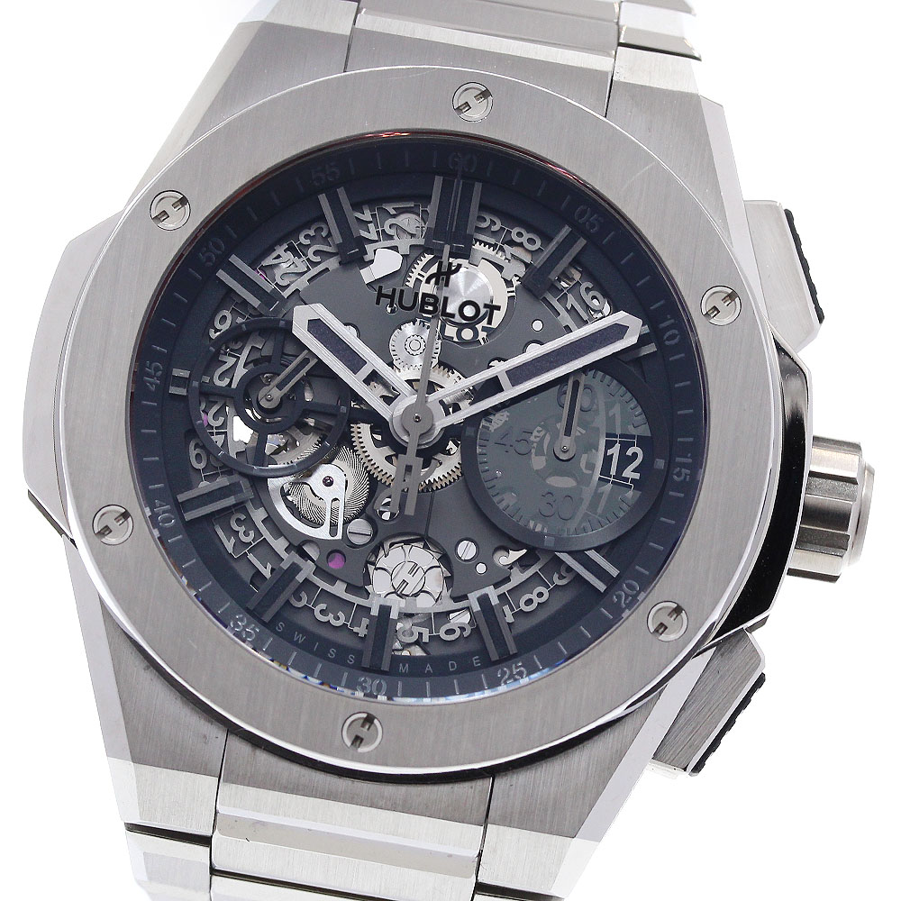 ウブロ HUBLOT 451.NX.1140.NX.YOS ビッグバン インテグレーテッド チタニウム 自動巻き メンズ 美品 保証書付き_759781【中古】
