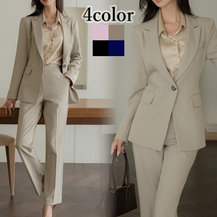 セットアップ レディース 秋冬 パンツスーツ フォーマル 式典