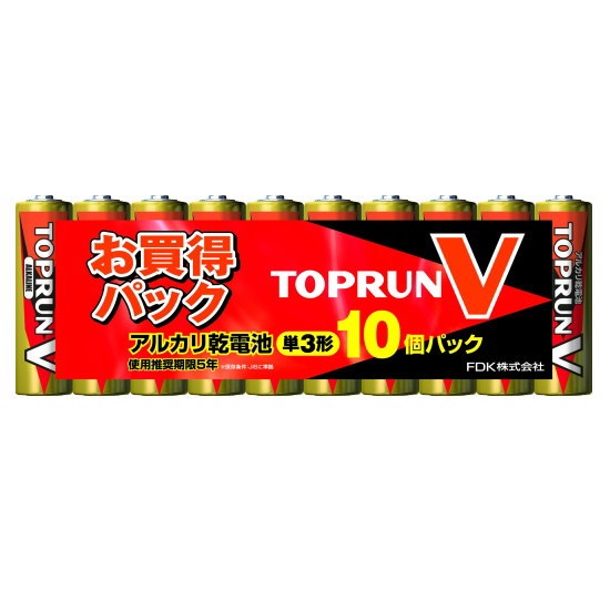富士通 FDK アルカリ乾電池 単3形10個パック LR6(10S)TOPV2 40パック(400本)