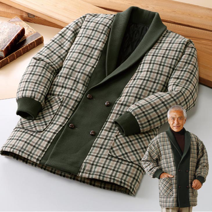 匠 ウール混裏キルト中綿入りジャケット