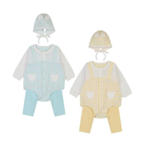 TC01 春 アコンボディスーツセット(帽子)(YELLOW,MINT)_ 01T117506 (E45336578)