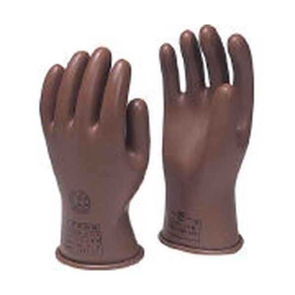 渡部工業 508-L 茶 低圧ゴム手袋 (600V以下用 大) メーカー直送