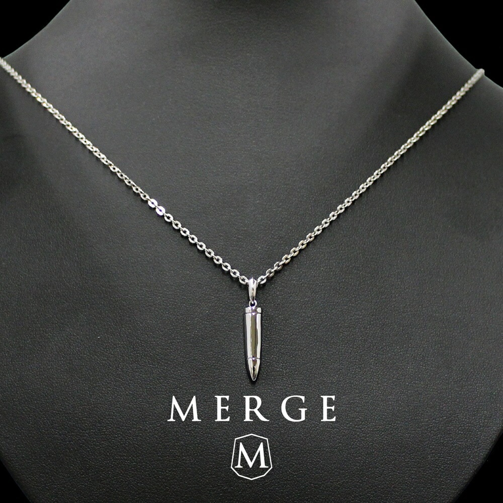 マージ ステンレス ネックレス チェーン メンズ 弾丸 チェーンネックレス シルバー 大人 シンプル かっこいい おしゃれ プレゼント 男性 誕生日 結婚祝い 結婚記念日 夫 旦那 父 父親 お祝い