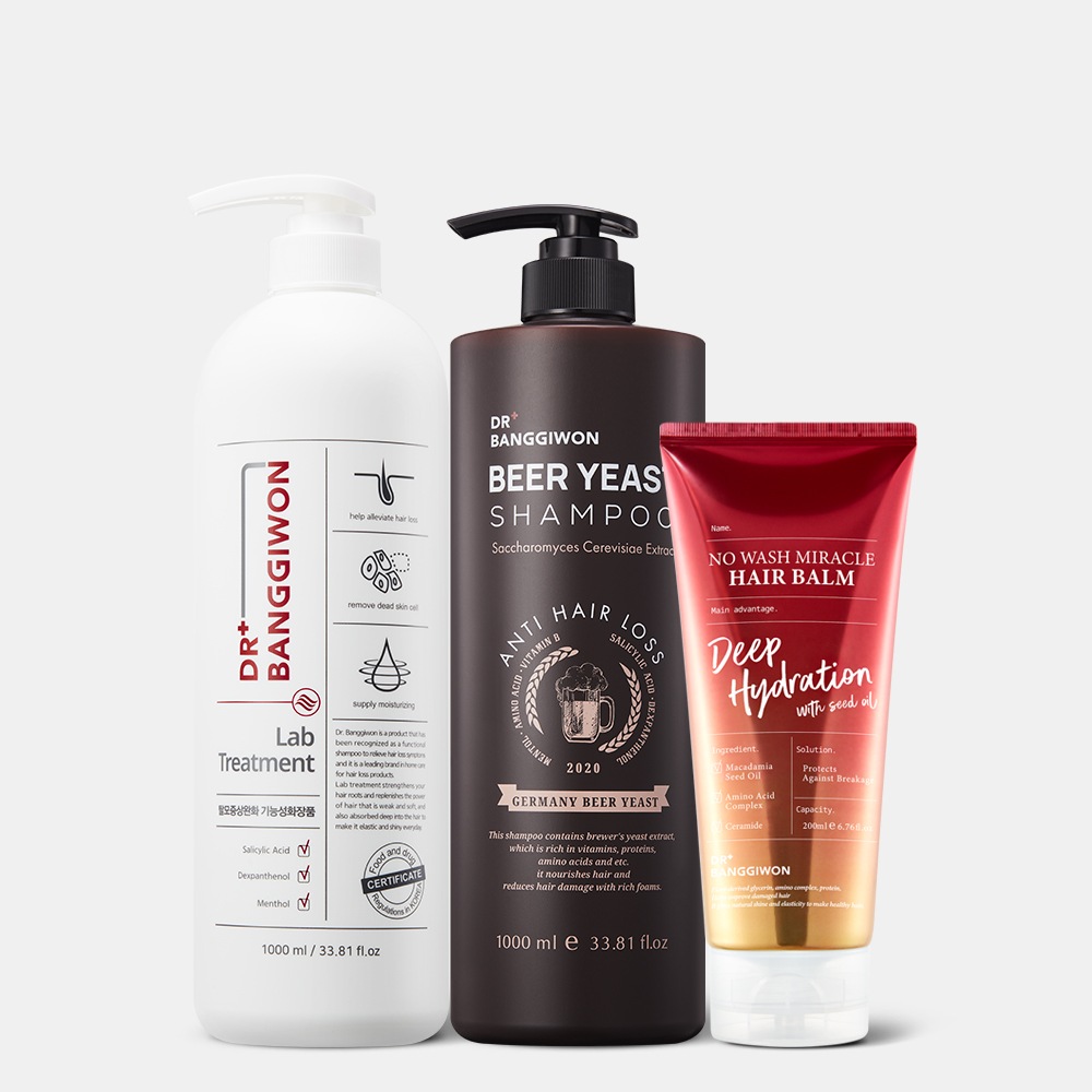 [混合セット]ドクターバンギウォンビール酵母シャンプー+ラップトリートメント1L+ヘアバーム200ml /脱毛緩和