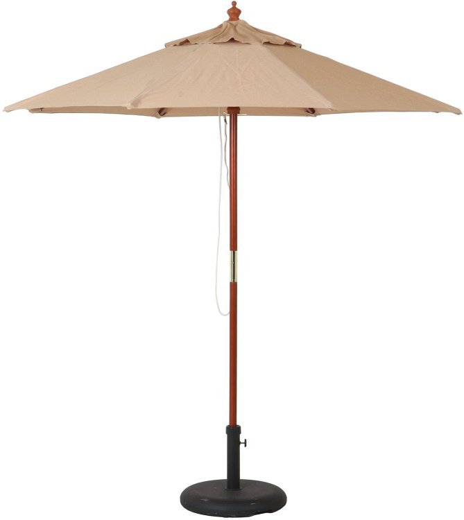 ガーデンパラソル おしゃれ 木製パラソル 210cm 大型 アウトドア 庭 カフェ UVカット 紫外