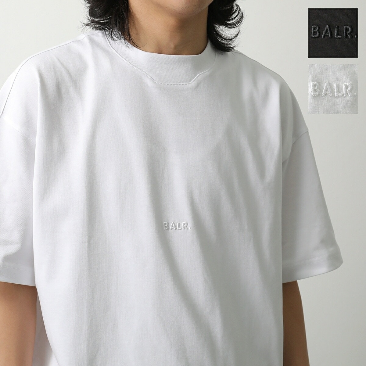 BALR. ボーラー Tシャツ Logo Box T-Shirt B1112.1279 メンズ 半袖 カットソー コットン クルーネック ロゴ刺繍 カラー2色