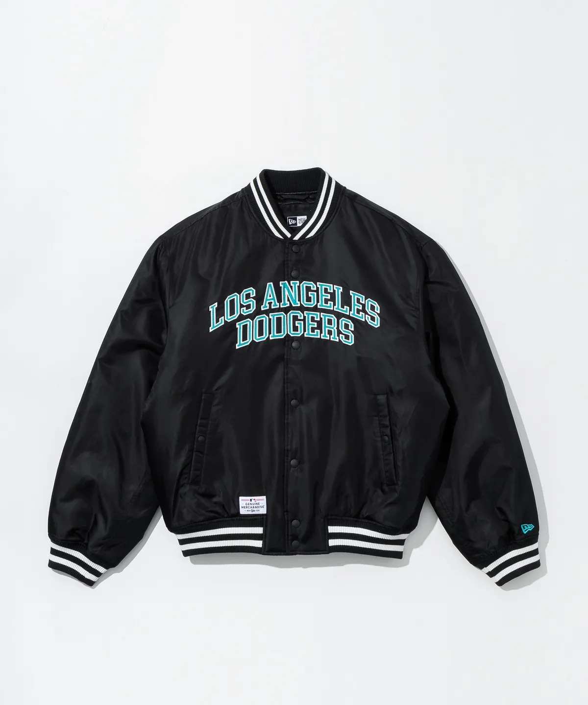 LAドジャース アーチロゴ ナイロン スタジアム ジャケット ブラック