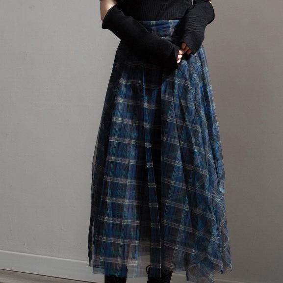 レディース スカート ボトムス フレアスカート 膝下 ミモレ フェミニン ストリート チュール かわいい 大人可愛い きれいめ シンプル カジュアル 上品 おしゃれ レトロ ガーリー エレガント