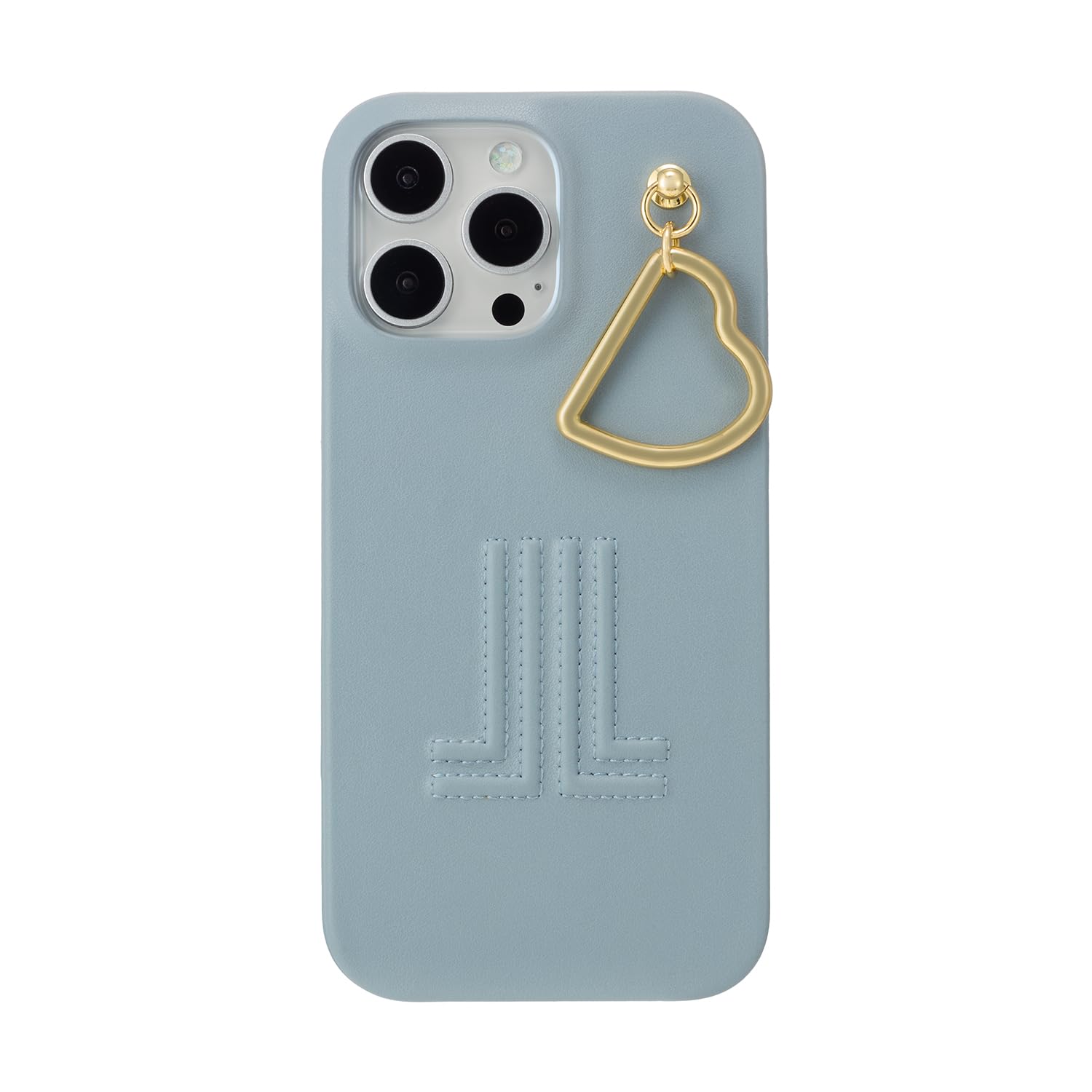 [LANVIN en Bleu] iPhone 16 Pro Max スリムラップケース Slim Wrap Case with Heart Charm 正規品 ランバンオンブルー (Light Bl