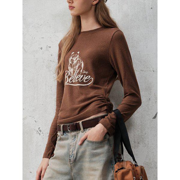 女性専用ストリング長袖Tシャツ(JP4TSF025)_DG