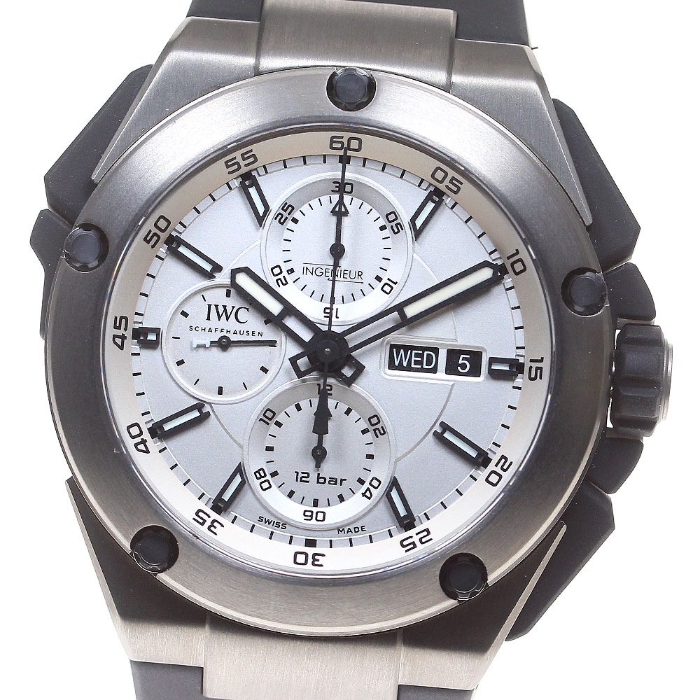 IWC SCHAFFHAUSEN IW386501 インジュニア ダブルクロノグラフ 自動巻き メンズ 極美品 保証書付き_832277【中古】